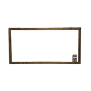 Pintarron Blanco Con Marco Nogal 120×60 Plumones Incluidos