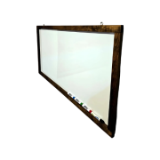 Pintarron Blanco Con Marco Nogal 120×60 Plumones Incluidos