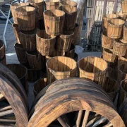 Llanta De Carreta Antigua Madera Artesanal Vintage 63