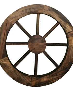 Llanta De Carreta Antigua Madera Artesanal Vintage 63