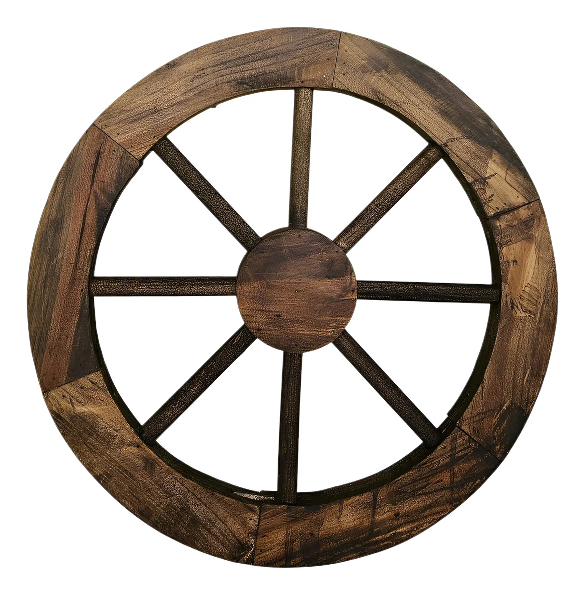 Llanta De Carreta Antigua Madera Artesanal Vintage 63