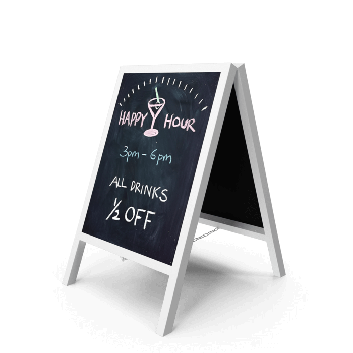 Tall Freestanding Chalkboard Sign White.H03.2k (1)