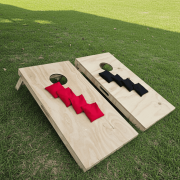 Juego De Cornhole Semiprofesional Con 2 Tableros Y 12 Sacos.